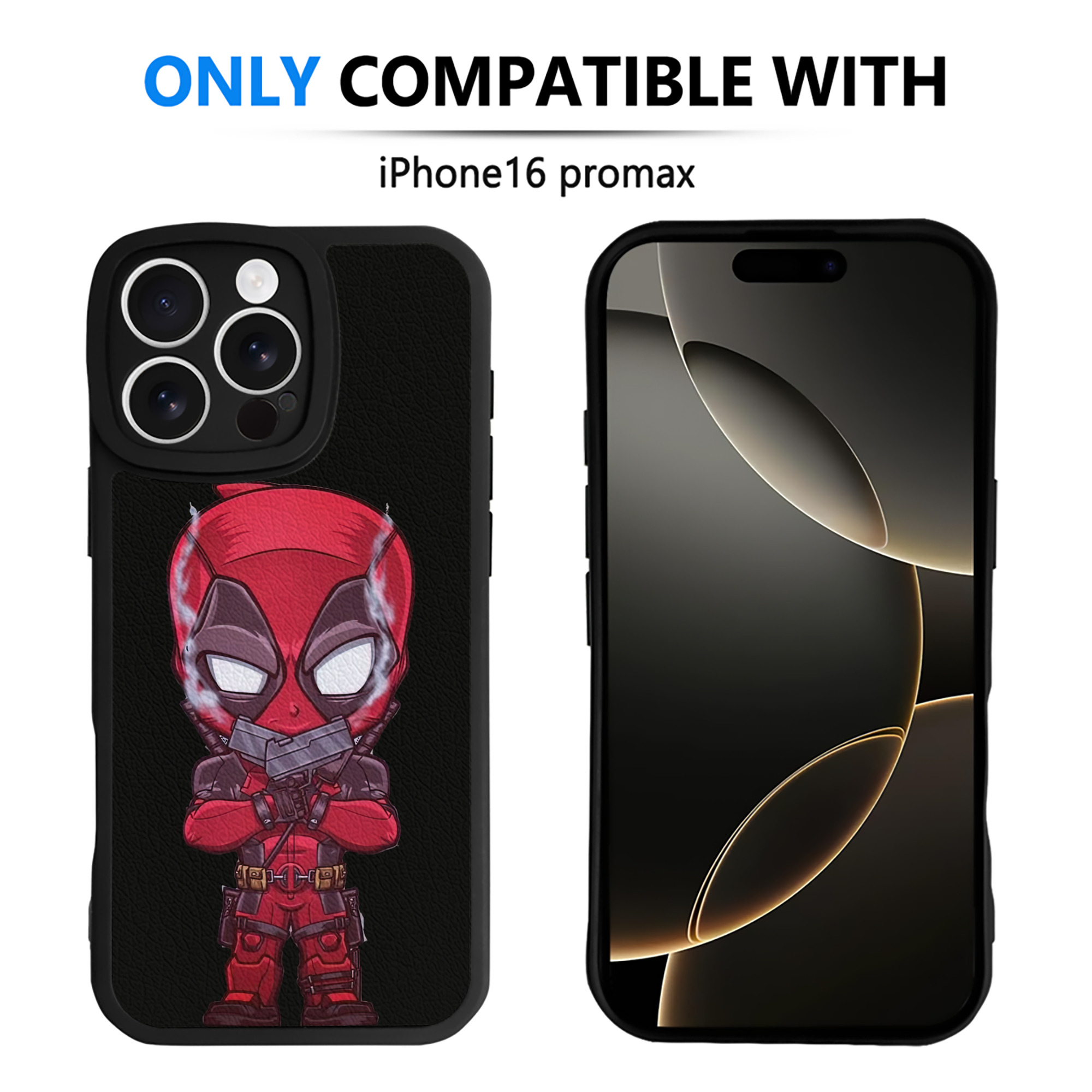 （画像用） Deadpool デッドプール 【iPhone 16シリーズ対応】シリコンスマホケース（レザー調） 材質：シリコン